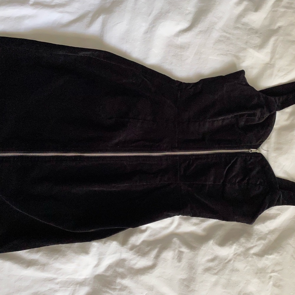 H&M zipper velvet dress